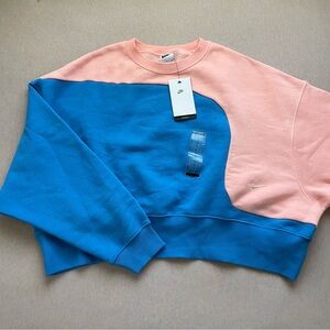 Nike oversized color block pullover sweater